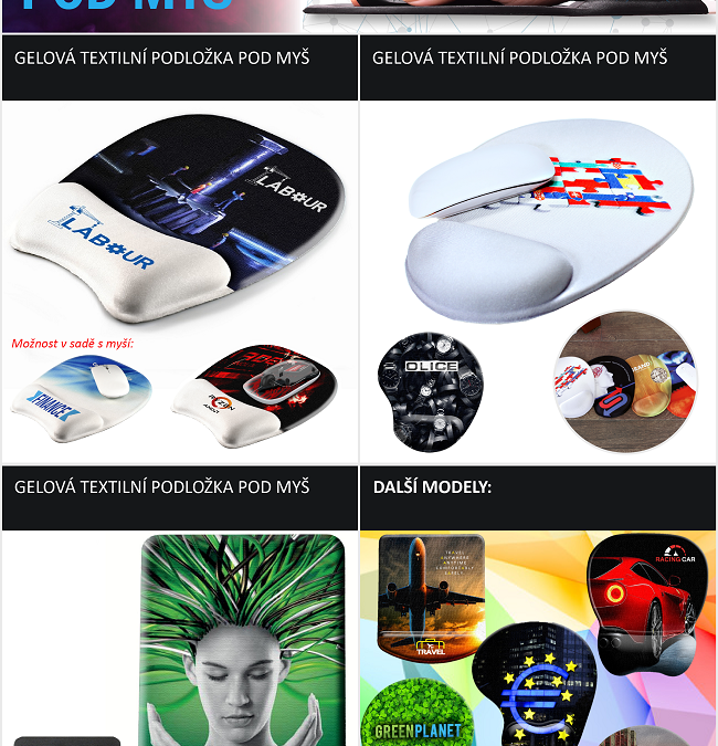 Gelové podložky pod myš